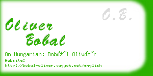 oliver bobal business card